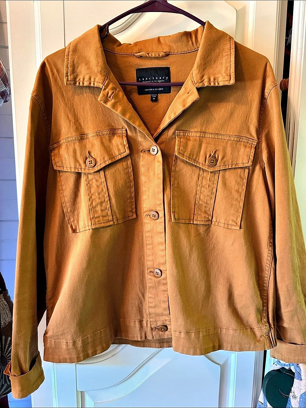 Sanctuary Utility Jacket in Mustard Size Medium